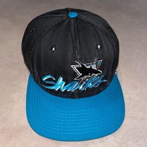 Vintage San Jose Sharks NHL The Game Snapback